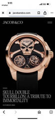 JACO_B CO SKULL DOUBLE TOURBILLION BLACK DIAL