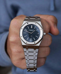 AUDEMARS PIGUET ROYAL OAK QUARTZ SILVER BLUE