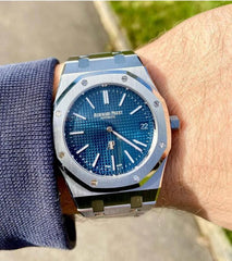 AUDEMARS PIGUET ROYAL OAK QUARTZ SILVER BLUE
