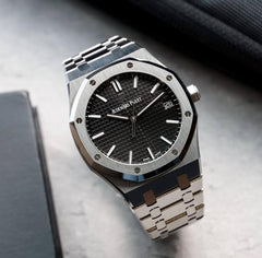 AUDEMAR_S PIGUET ROYAL OAK QUARTZ SILVER BLACK